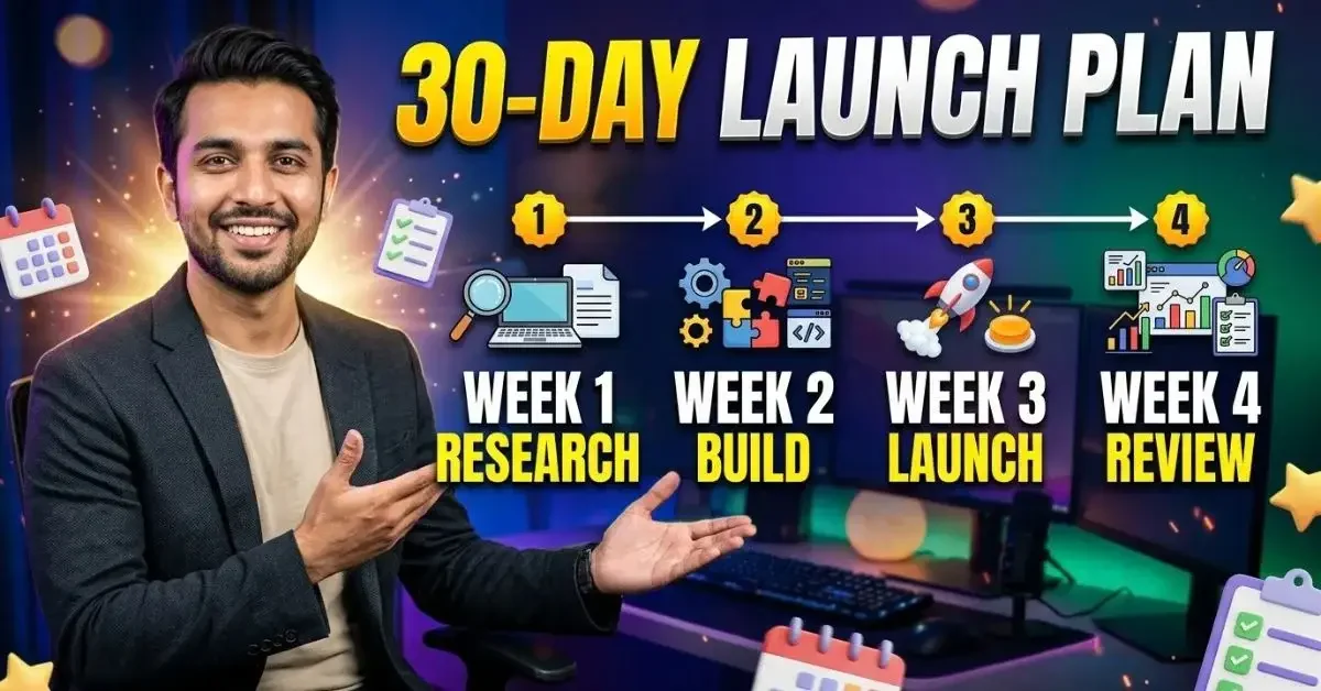 30-day Fiverr gig launch plan: research, build, launch and review